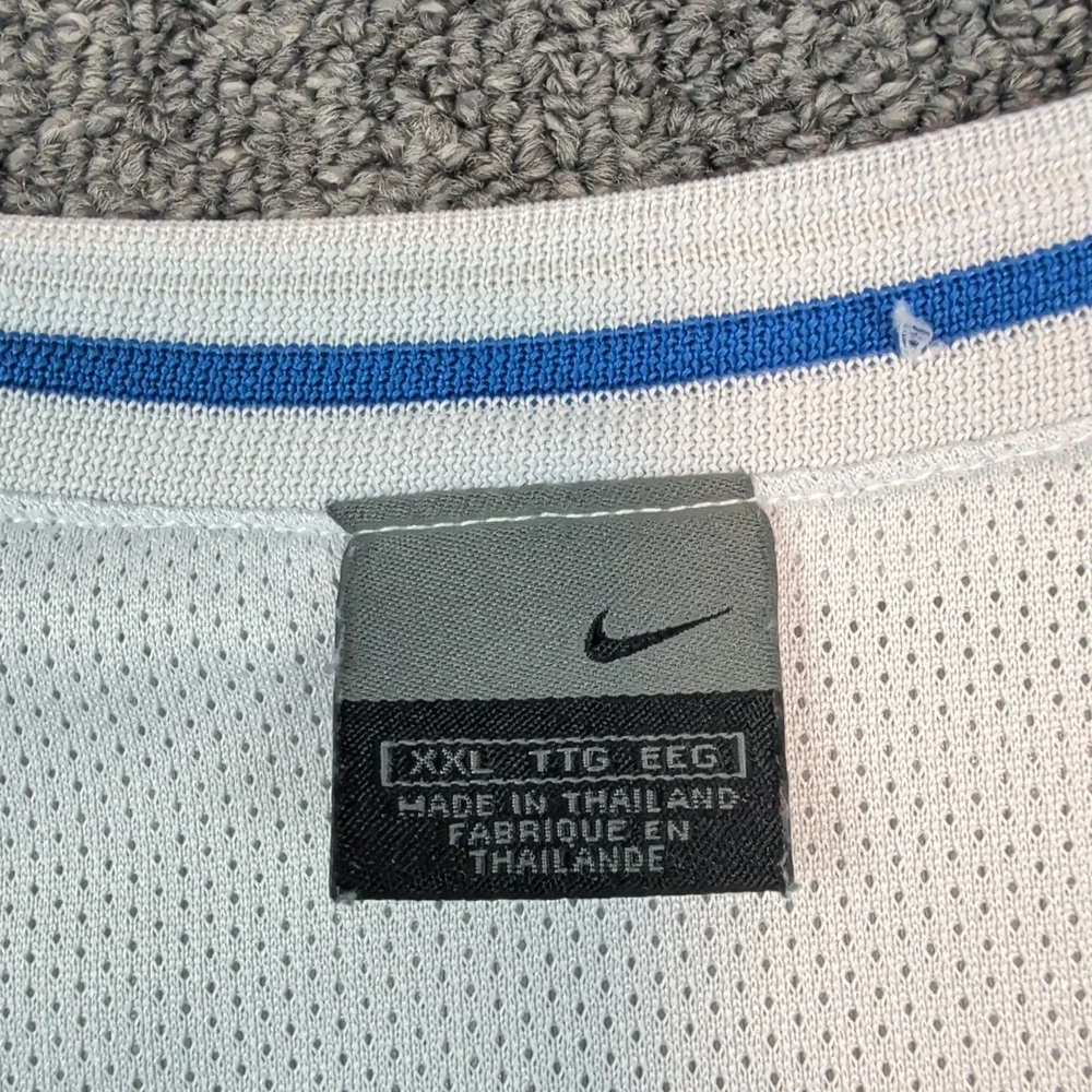 Nike Vintage Y2K Basketball Jersey XXL Silver Blue Streetwear Sporty Mesh Tank